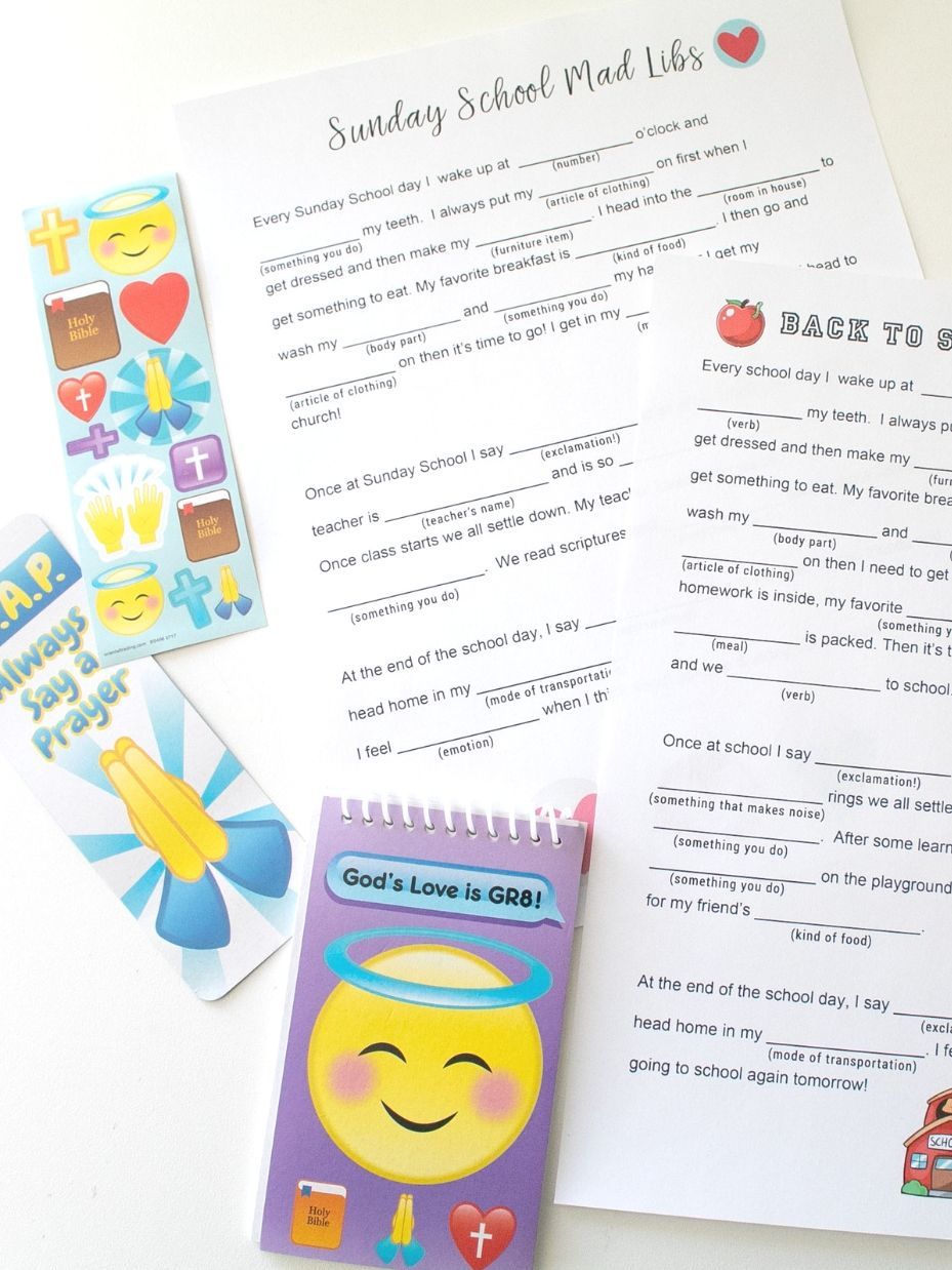 Emoji Stationary Set & Back to School Mad Libs