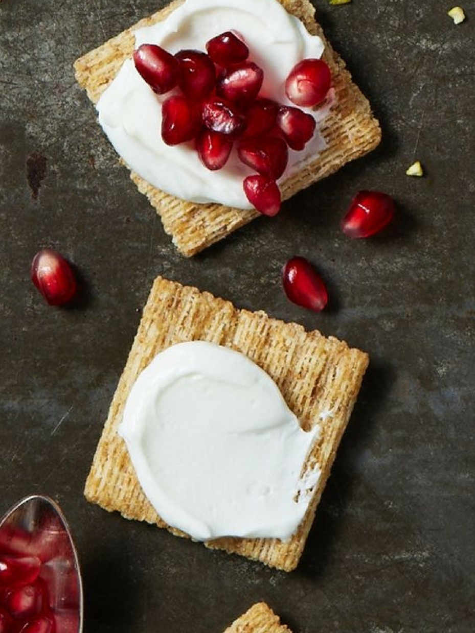 Yogurt, Pomegranate and Pistachio Crackers