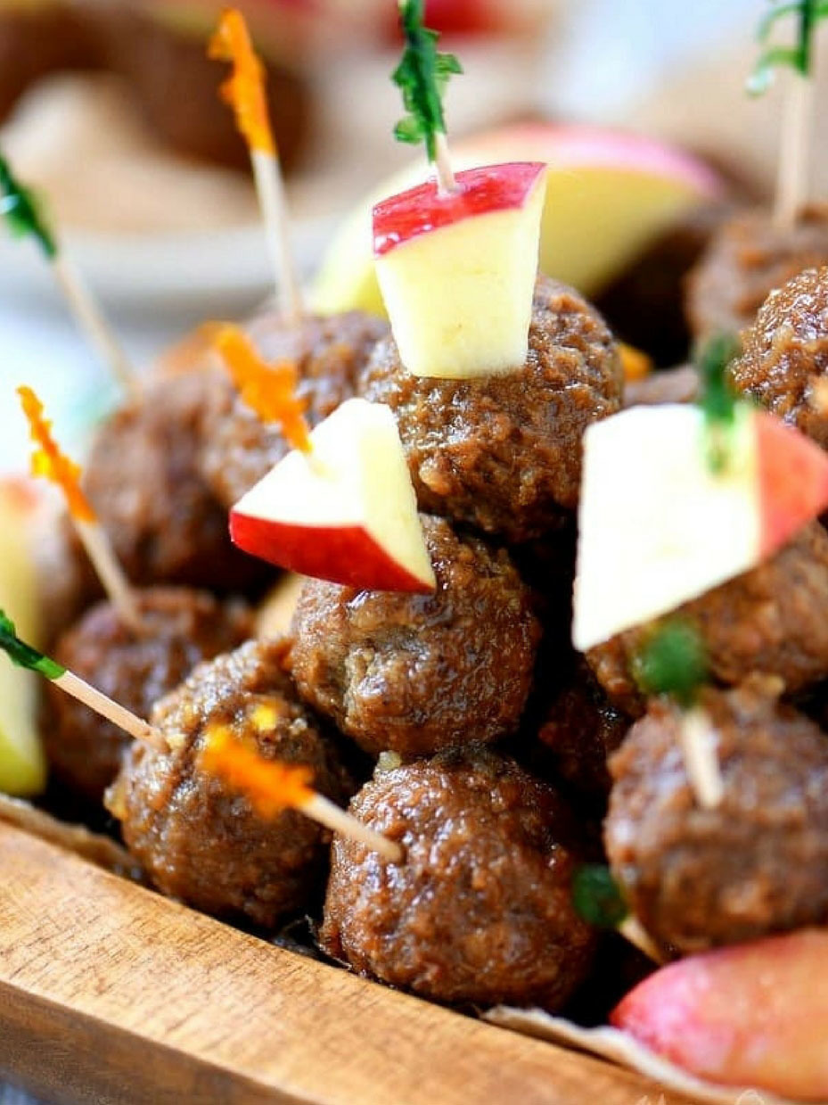 Slow Cooker Apple Cider Meatballs