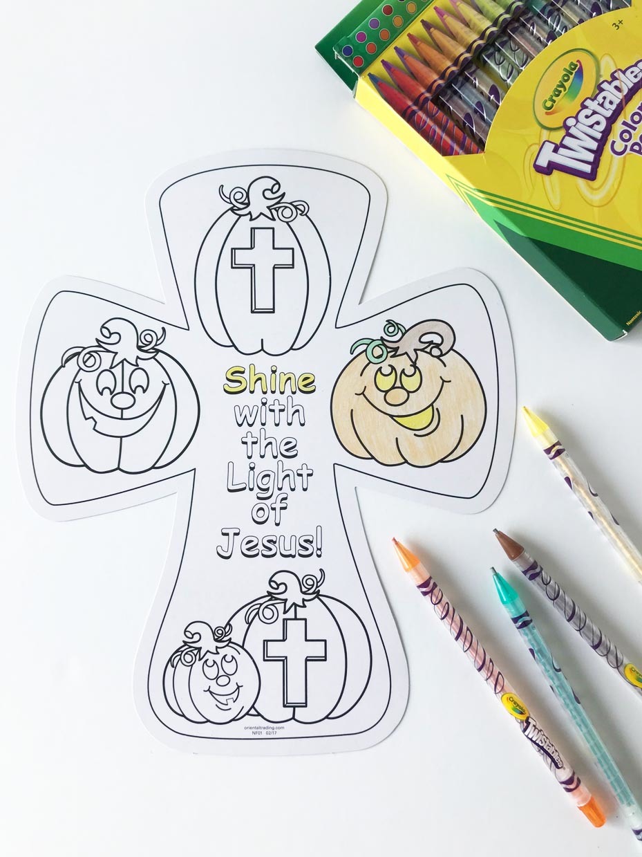 Coloring Pumpkin Cross