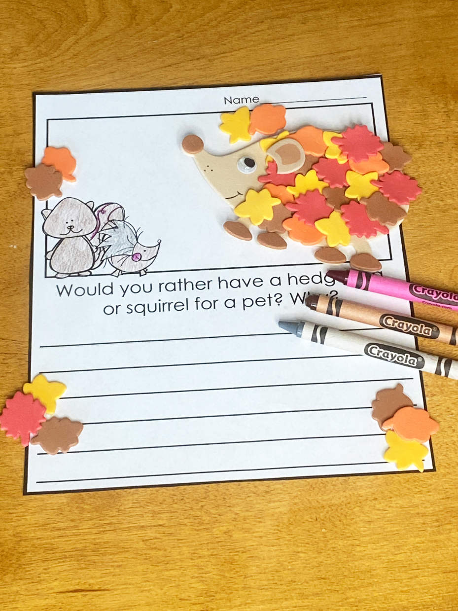 Fall Leafy Hedgehog Magnet Craft Kit