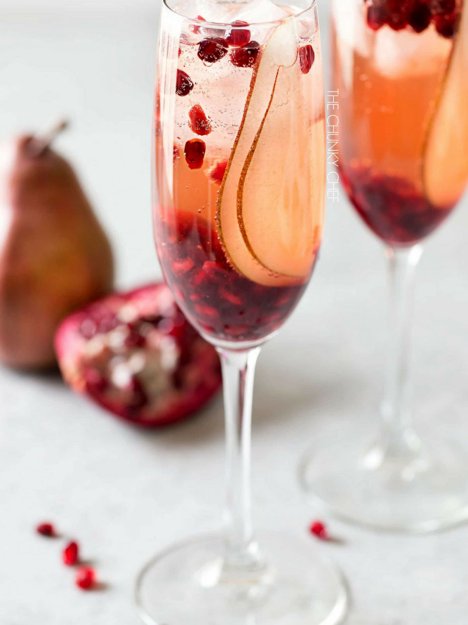 Pear Pomegranate Bellini