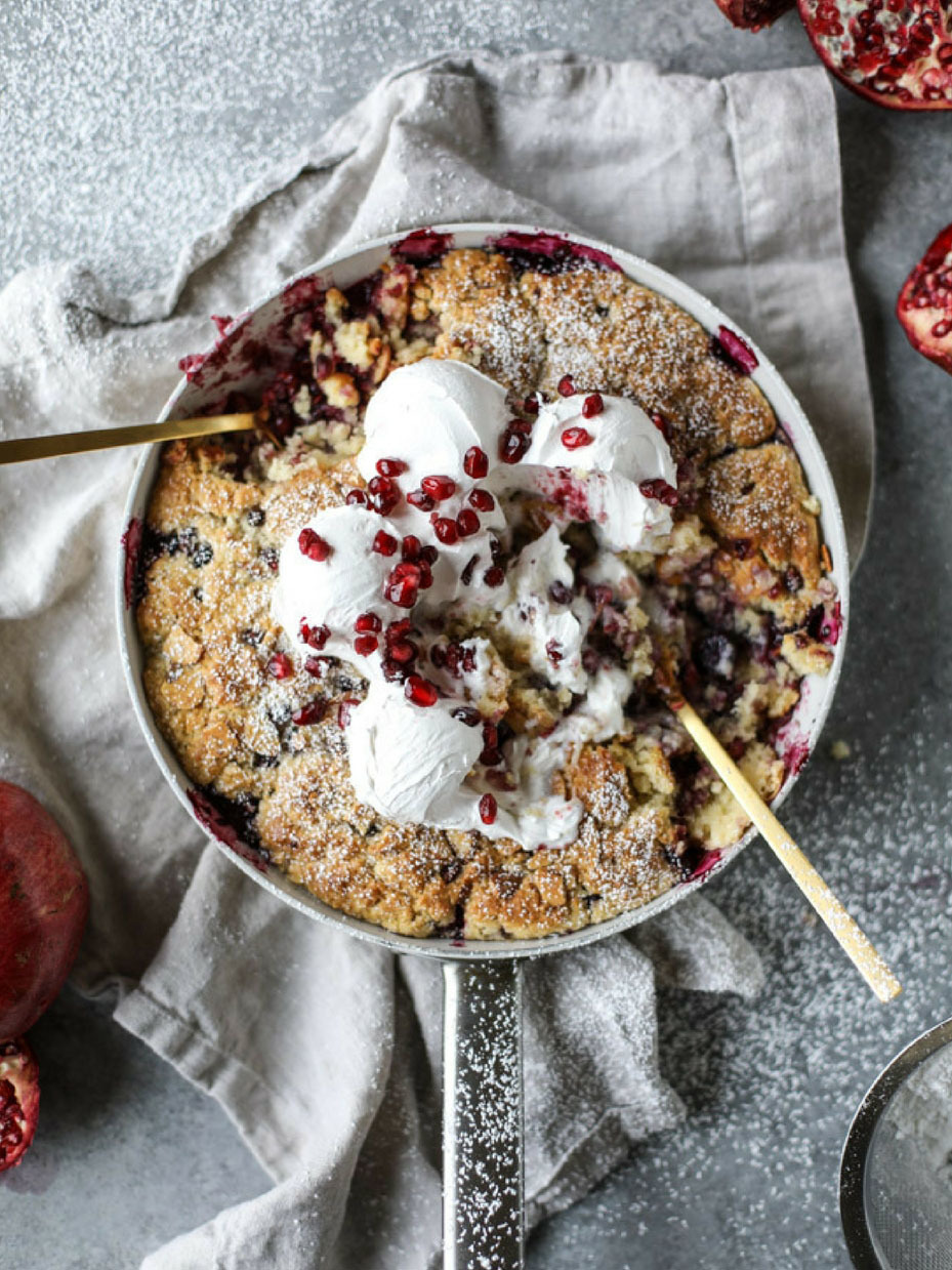 Pomegranate Vanilla Cobbler