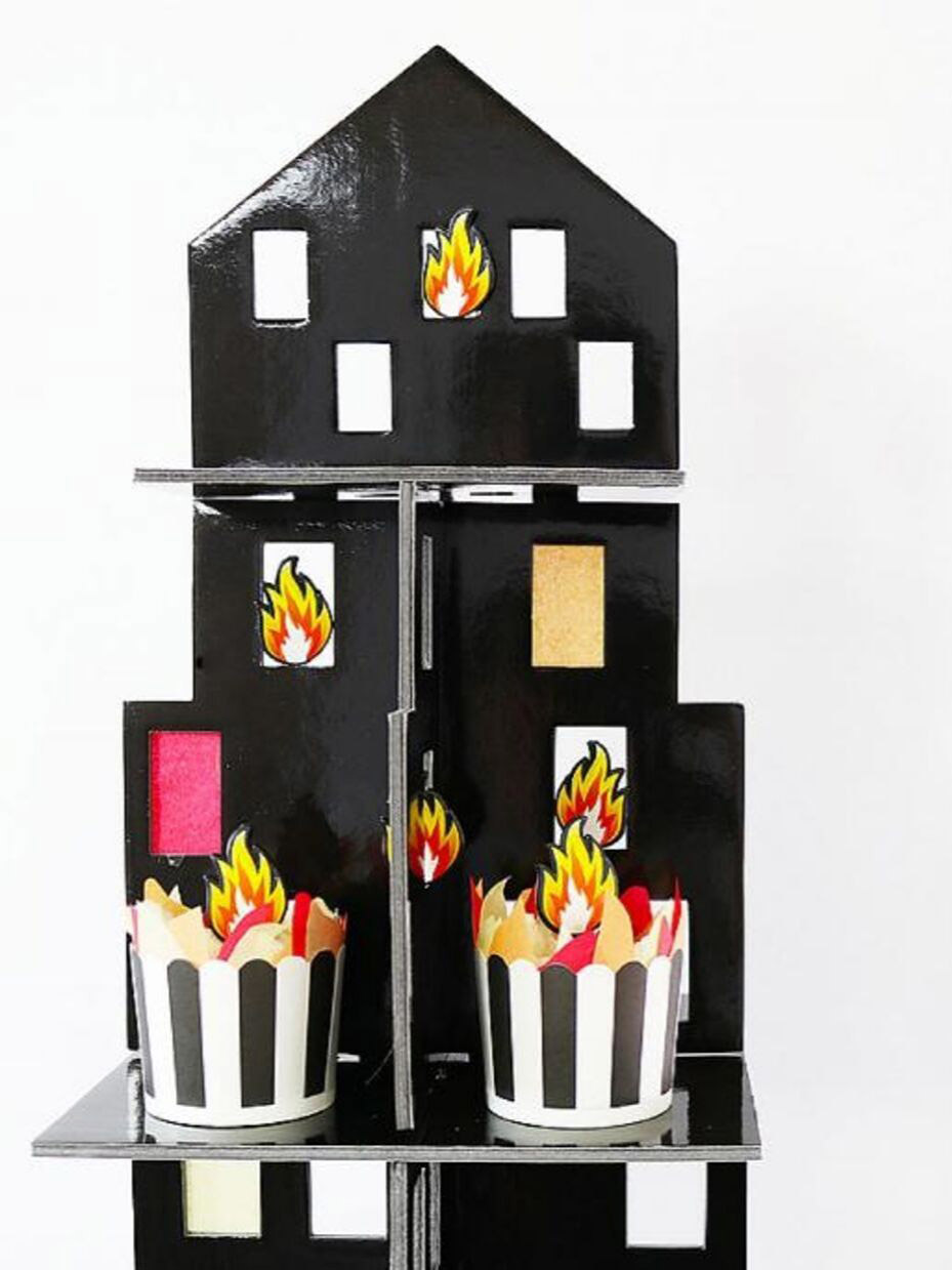 Burning Building Backdrop