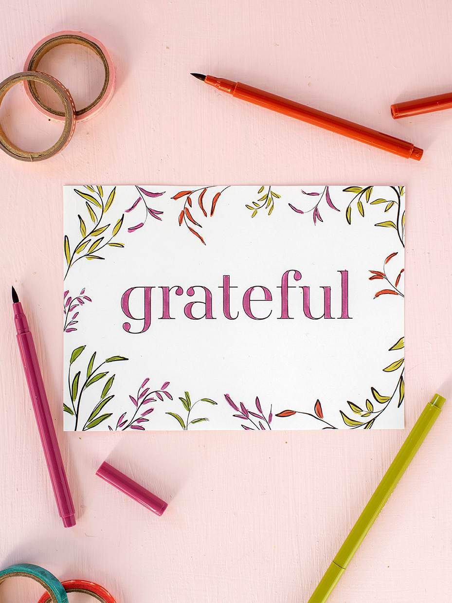 DIY Grateful Thanksgiving Card
