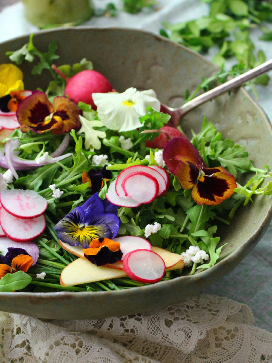 A Plant-Based Menu with Edible Flowers