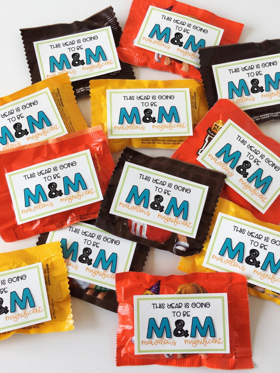 Hope You Have a M&M {Marvelous & Magnificent} Year! :: Back to School  Classroom Favor Treats :: 