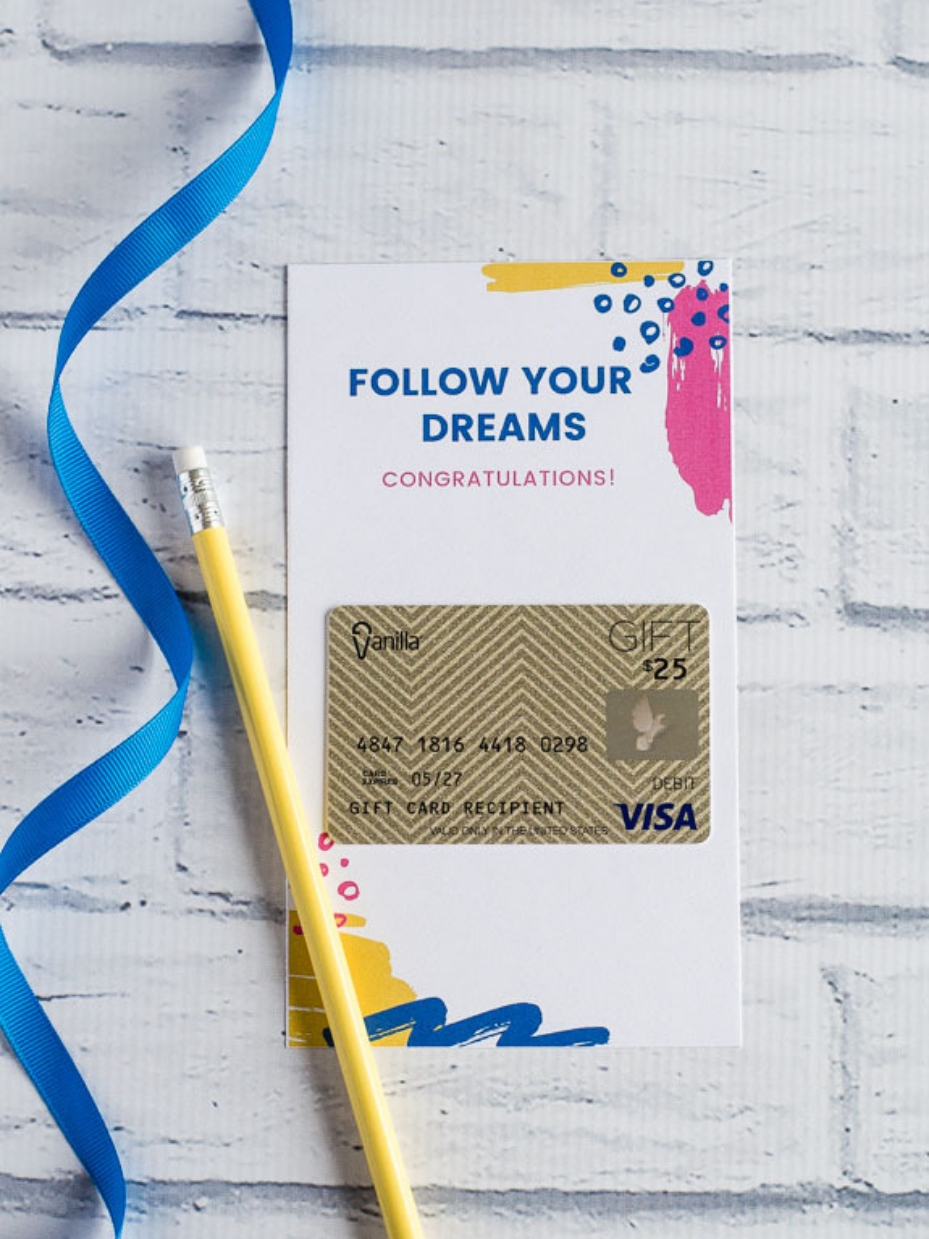 "Follow Your Dreams" Gift Card Holder