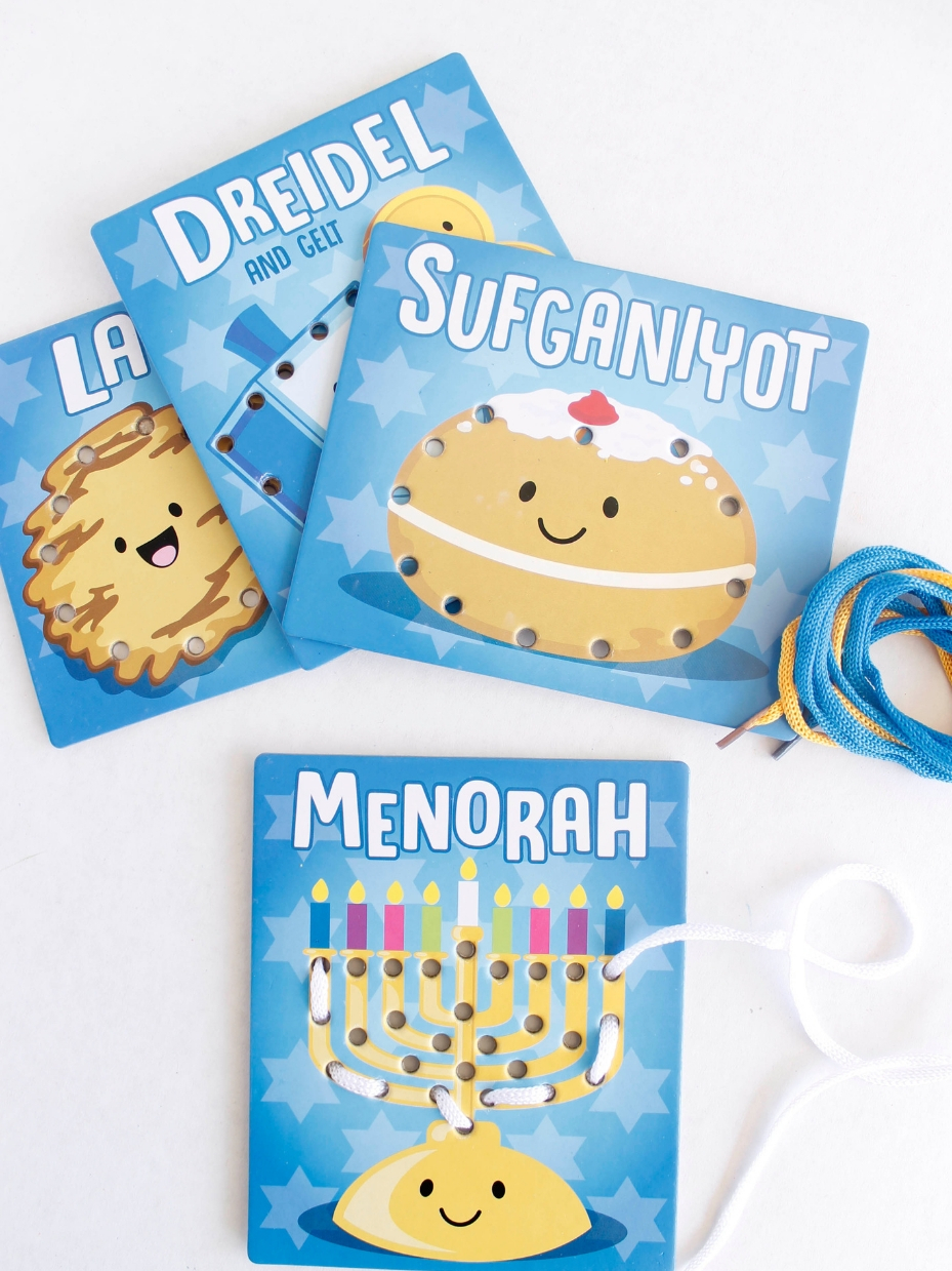 Hanukkah Lacing Cards