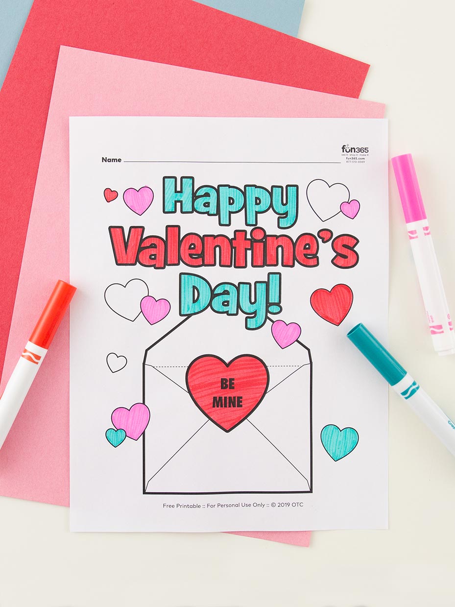 free valentine s day coloring pages fun365