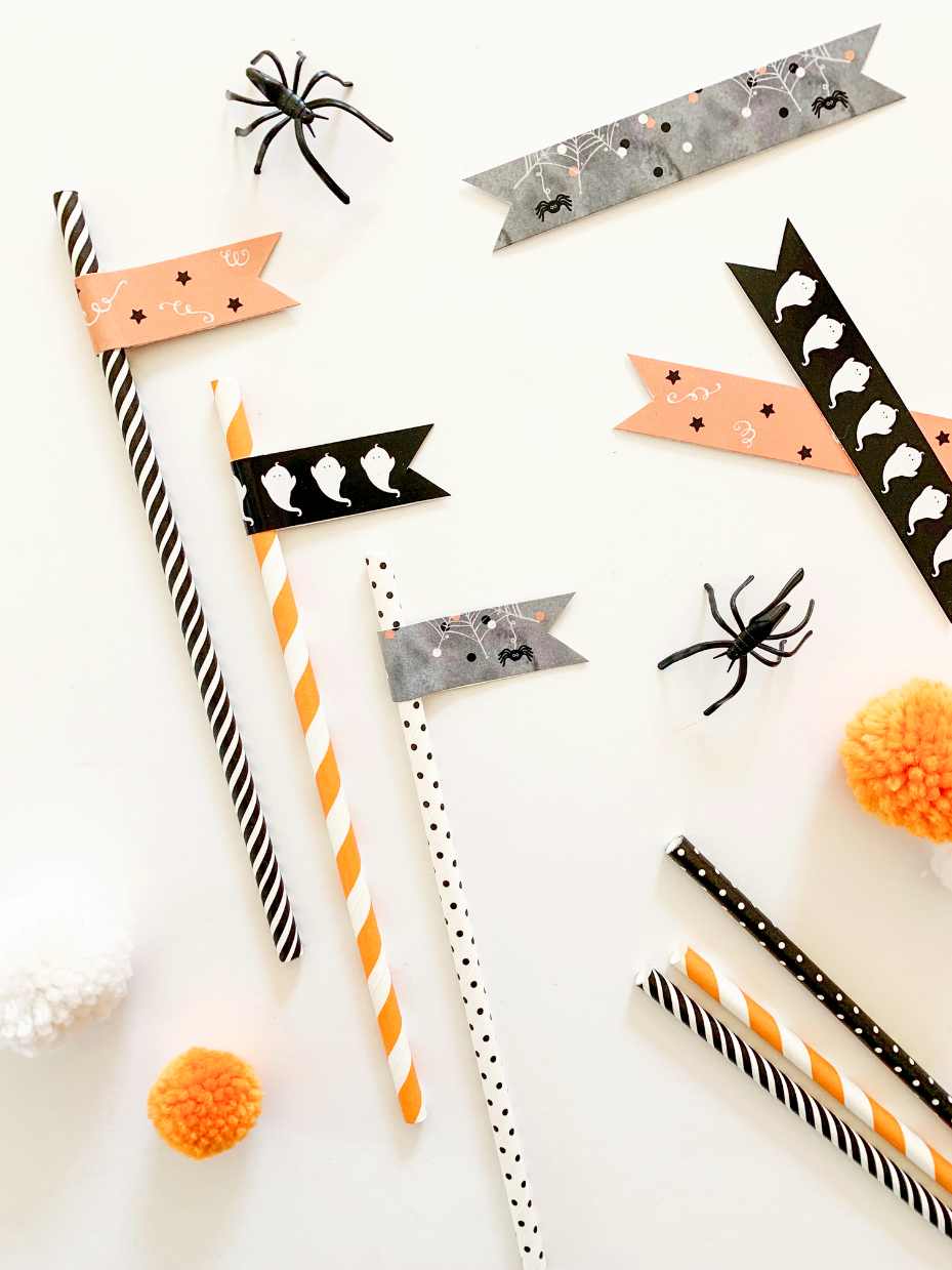 Spooktacular Straw Flags