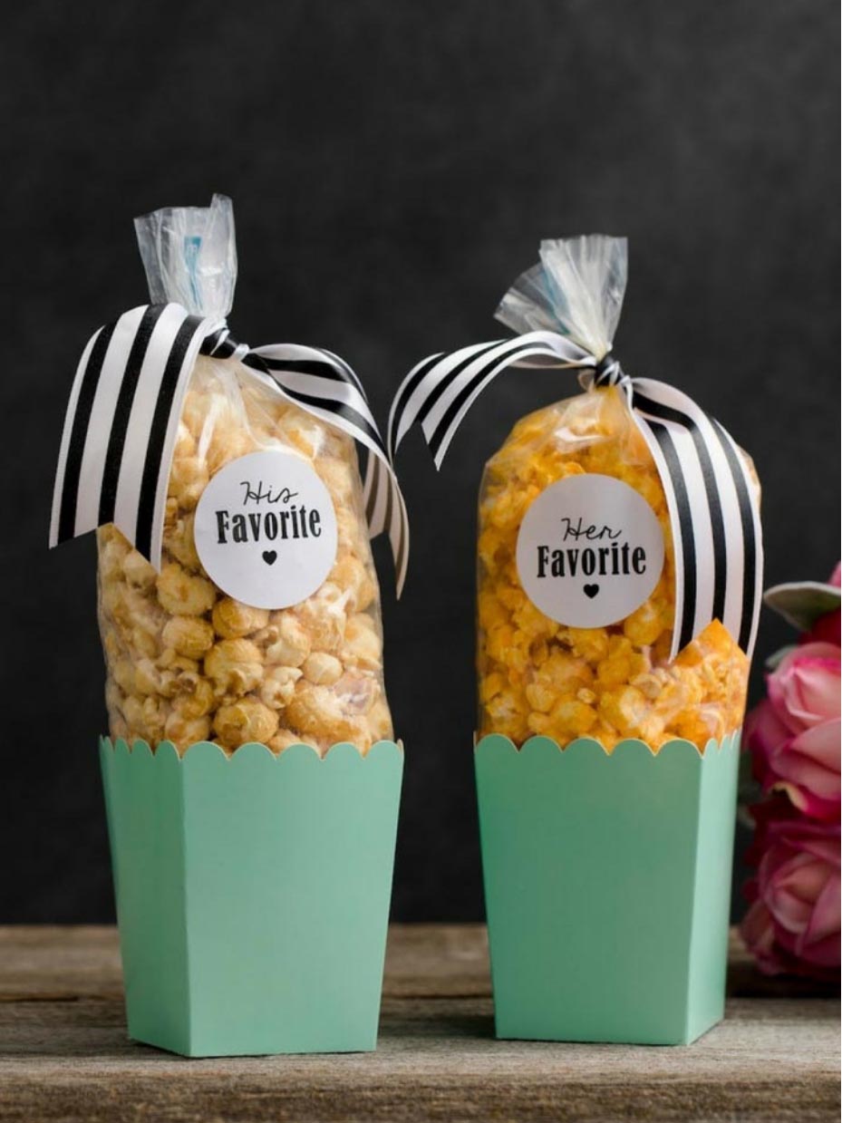 His & Her Favorite Wedding Snack Favors
