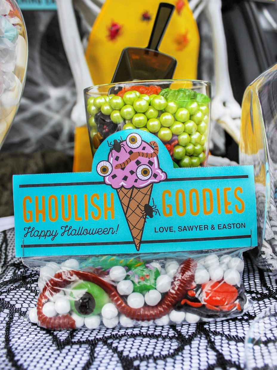 Ghoulish Goodies Treat Topper Printable