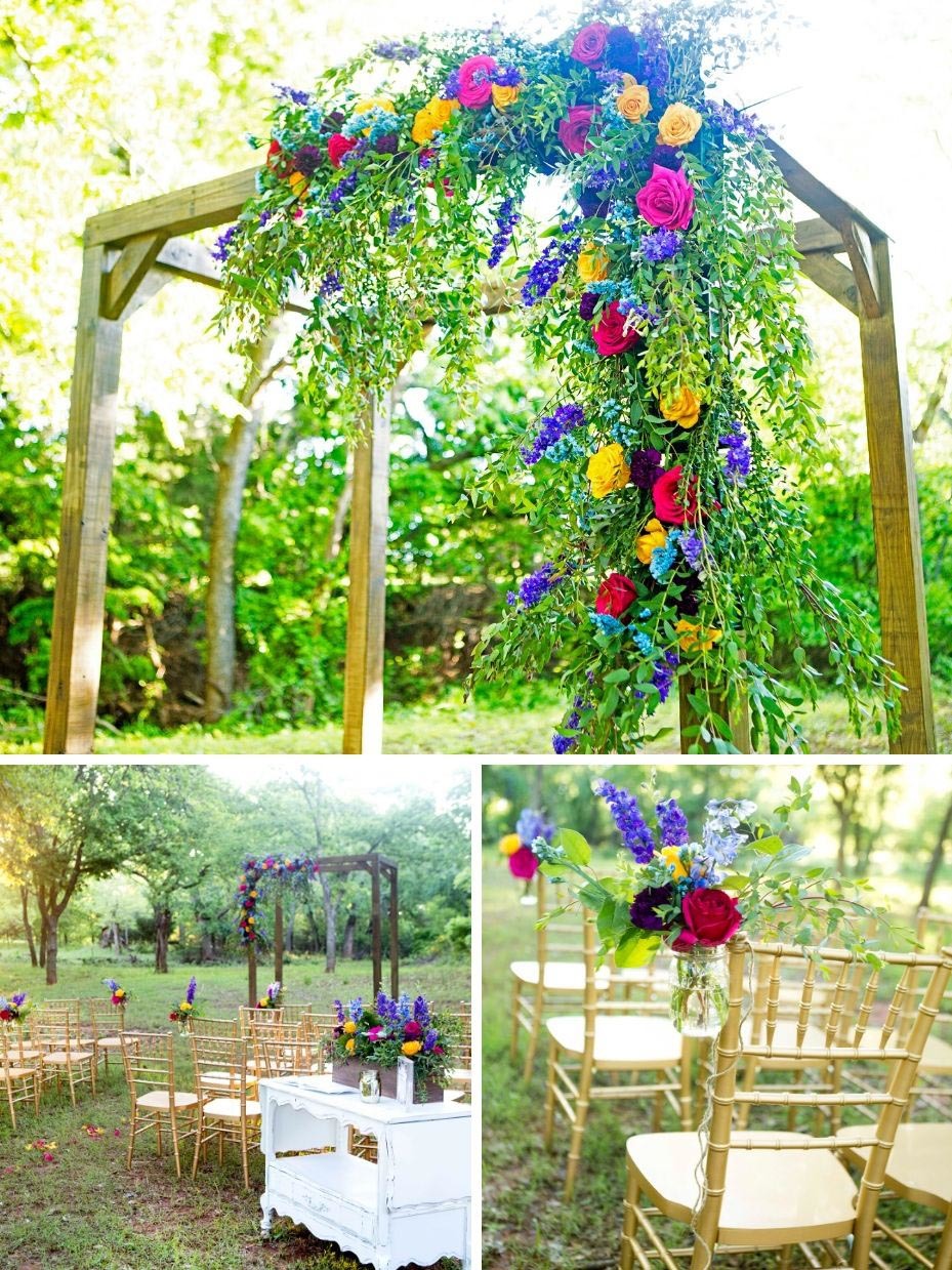 Jewel Tone Wedding Ceremony