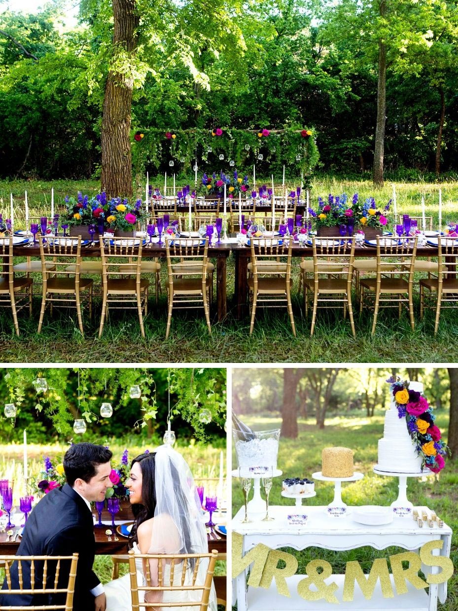 Jewel Tone Wedding Reception