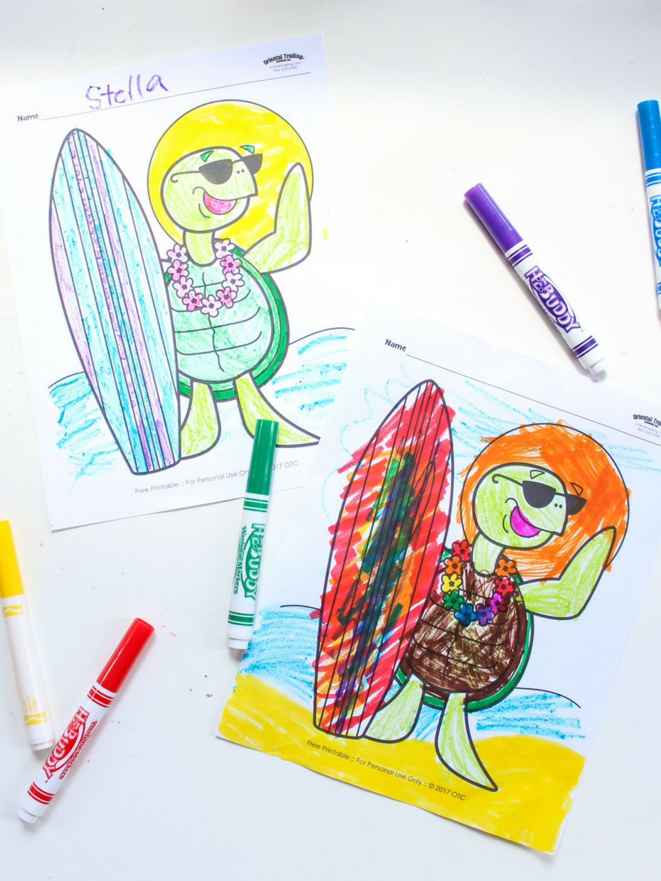 Splish Splash Week Coloring Page