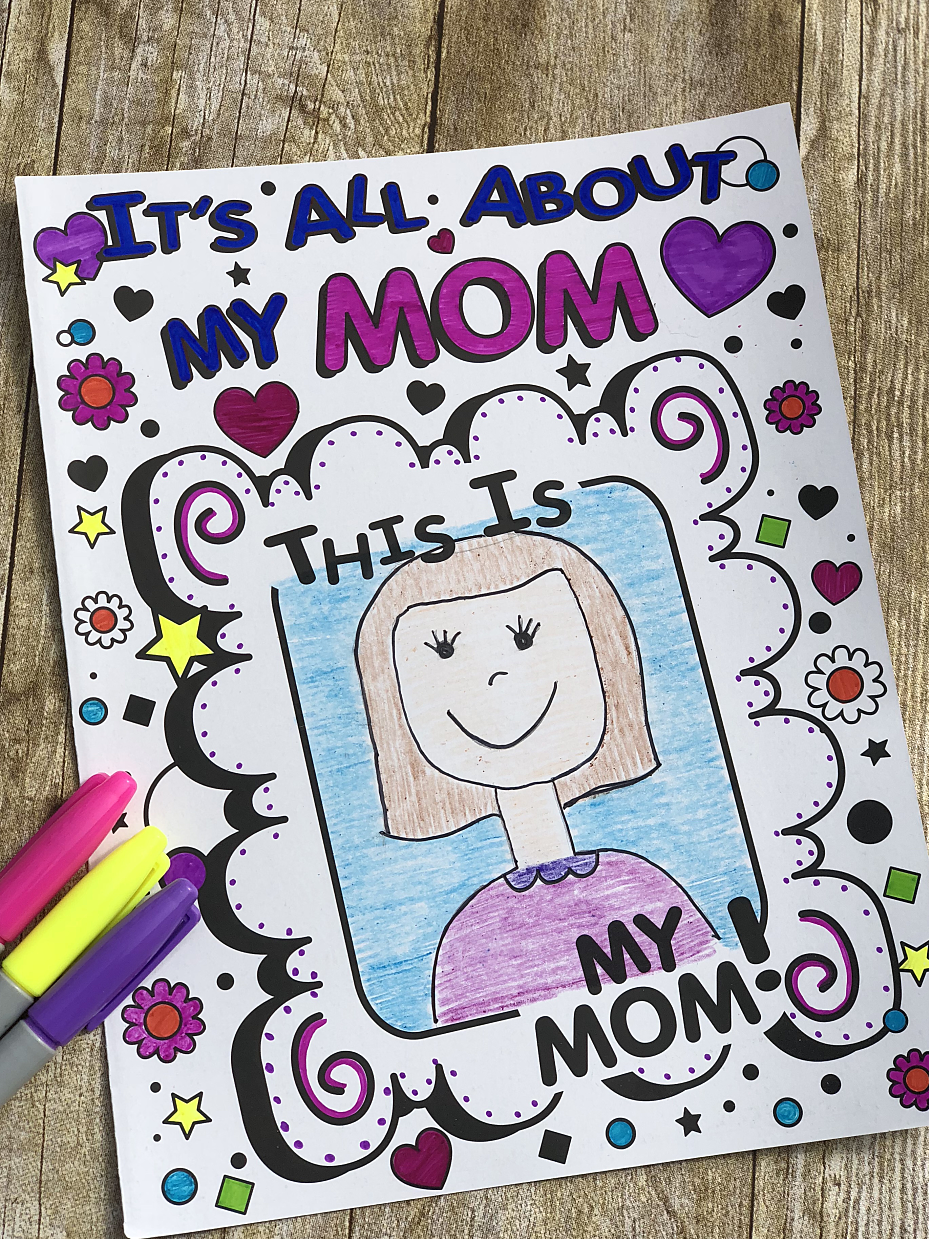 Color Your Own Giant Mother's Day Cards