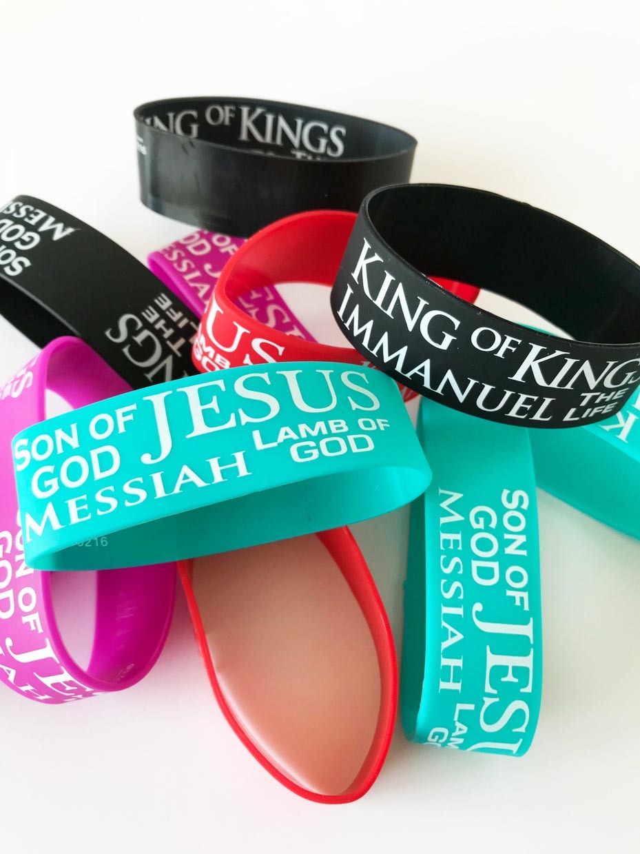Names of Jesus Big Band Rubber Bracelets