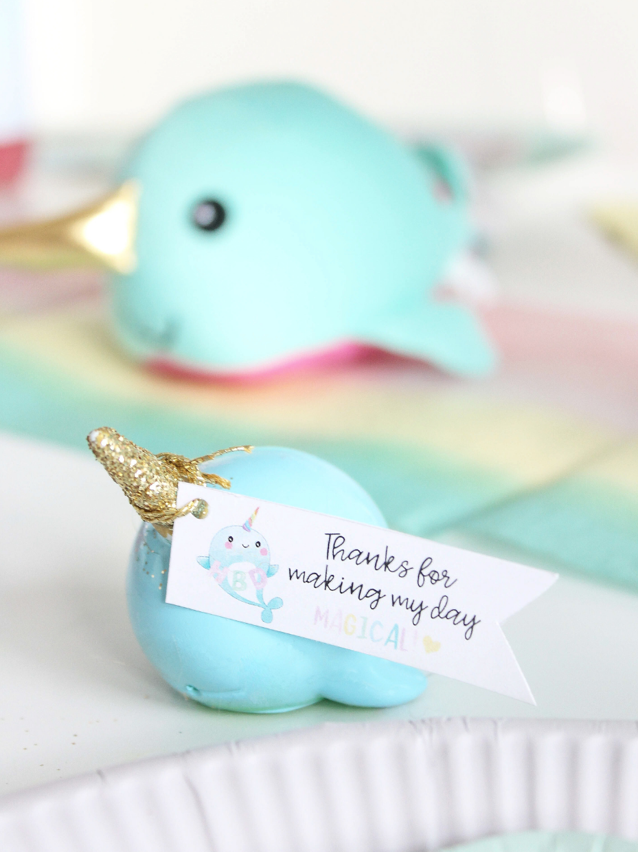 Narwhal Favor Tags