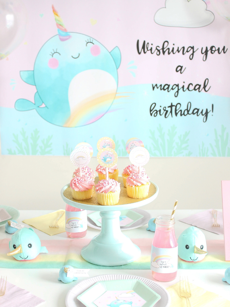 Narwhal Party Backdrop Poster