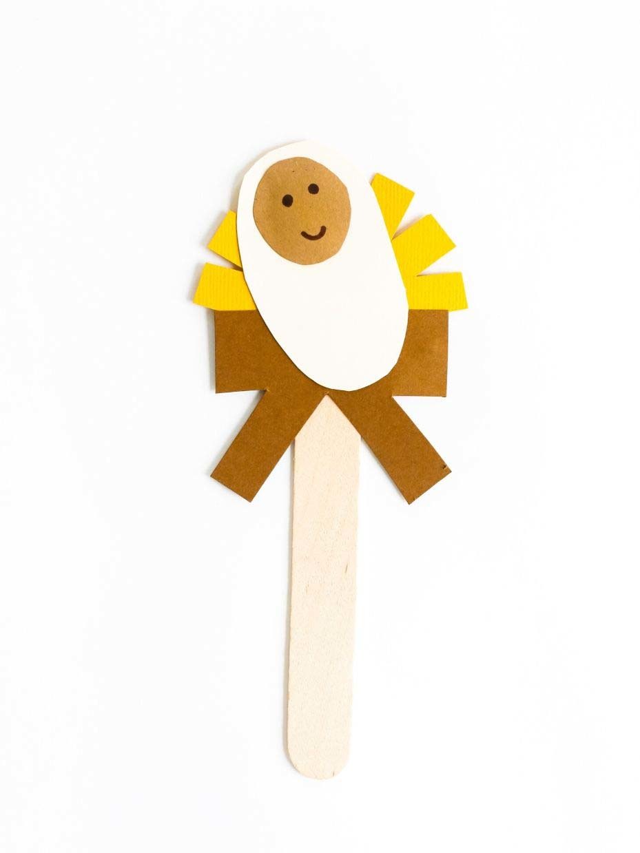 Baby Jesus Popsicle Stick Puppet