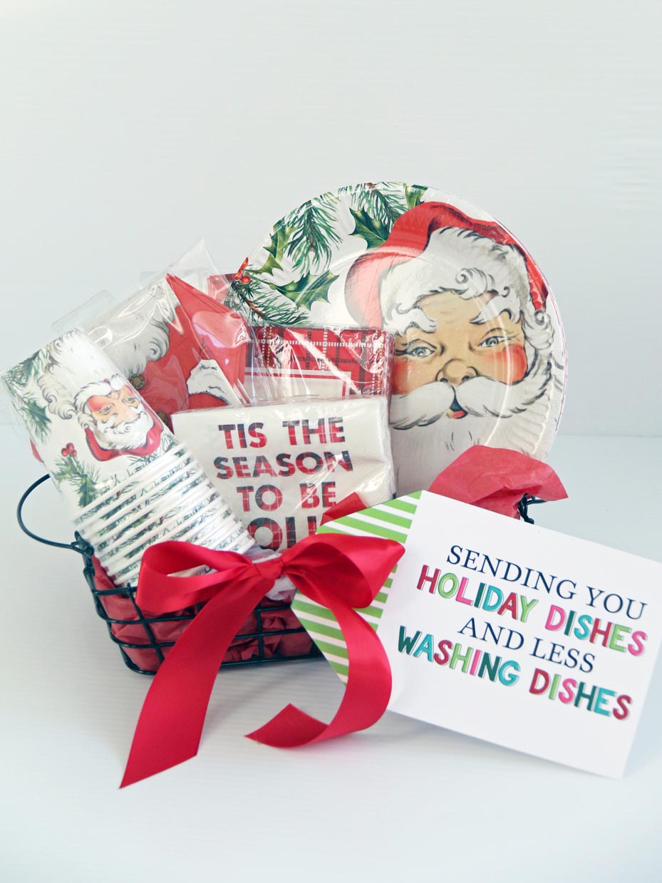 Christmas Neighbor Gift, Christmas Gift Tag, Dishes and Holiday Wishes,  Holiday Gift Tag, Holiday Neighbor Gift, Co-worker Gift (Download Now) 