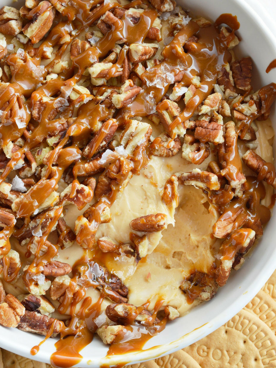 Salted Caramel Pecan Cheesecake Dip