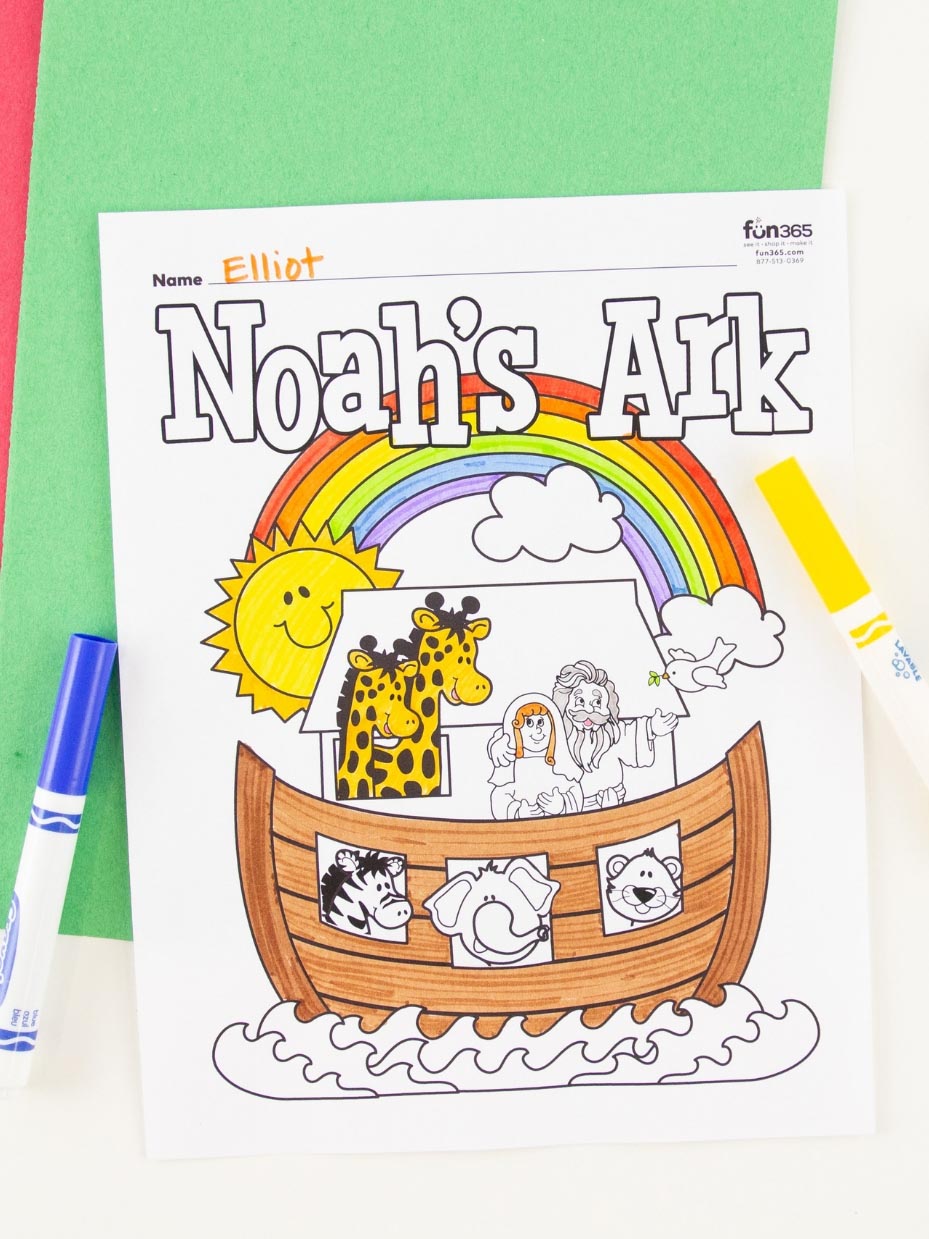 Noah’s Ark Free Printable Coloring Page