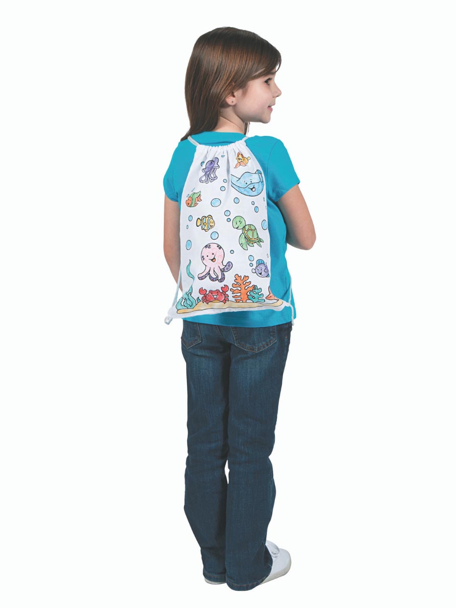 Color Your Own Under the Sea Canvas Bag
