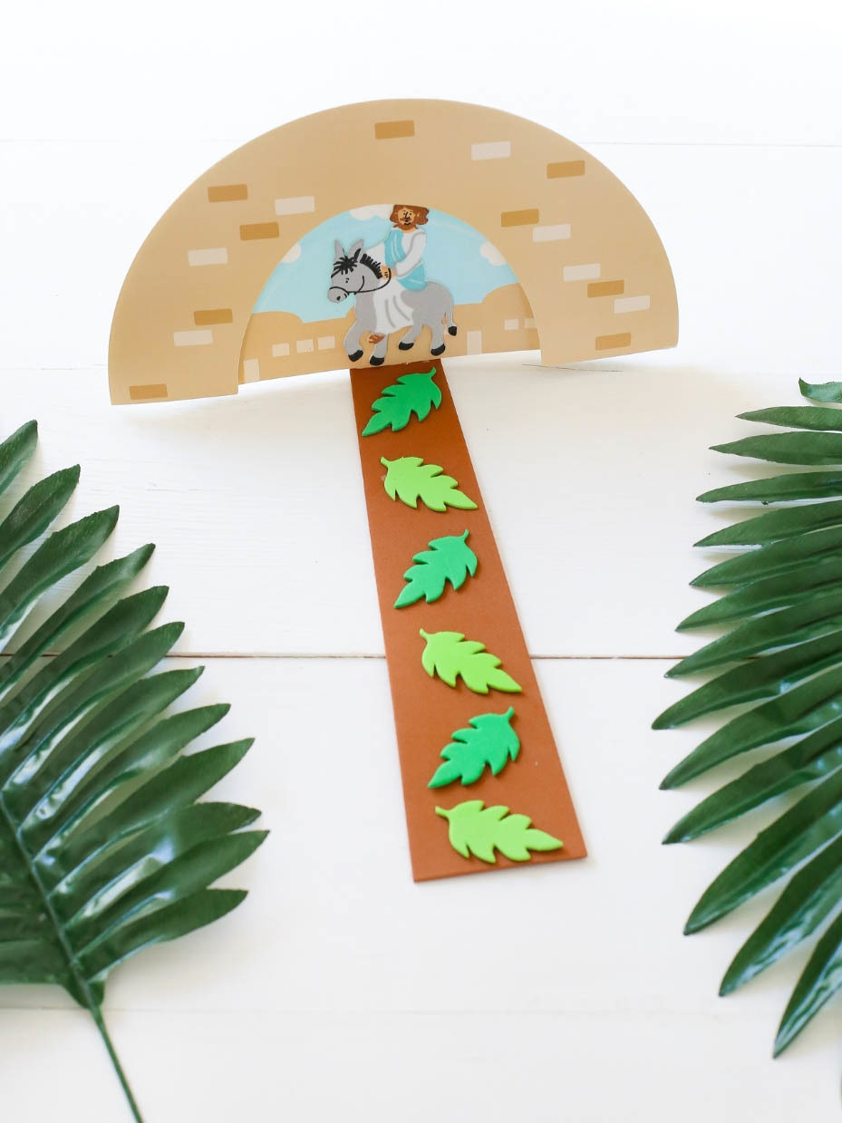 24 Palm Leaf Cross Bookmark for Easter Decorations Paper Cutouts 