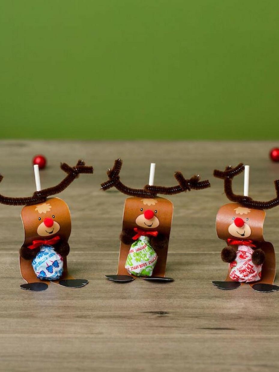 Paper Reindeer Pops Idea