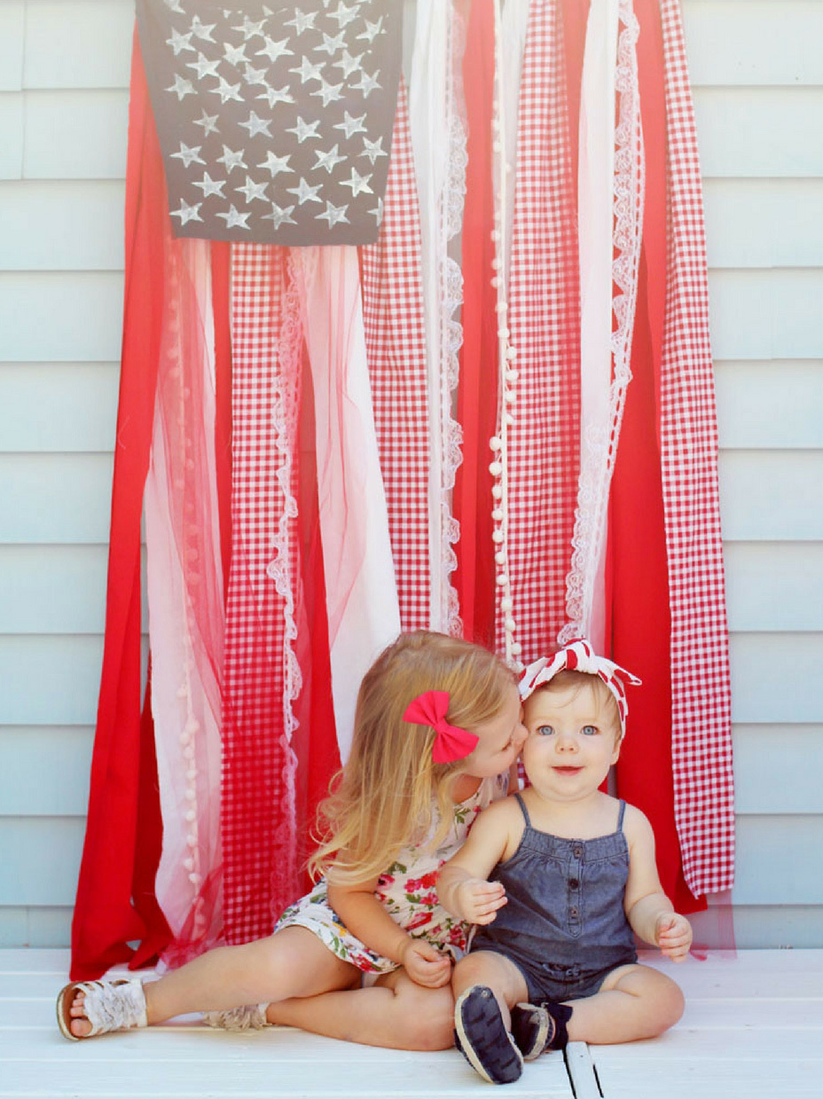 DIY American Flag Backdrop