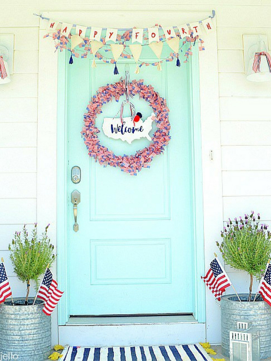 Patriotic Fourth of July Wreath