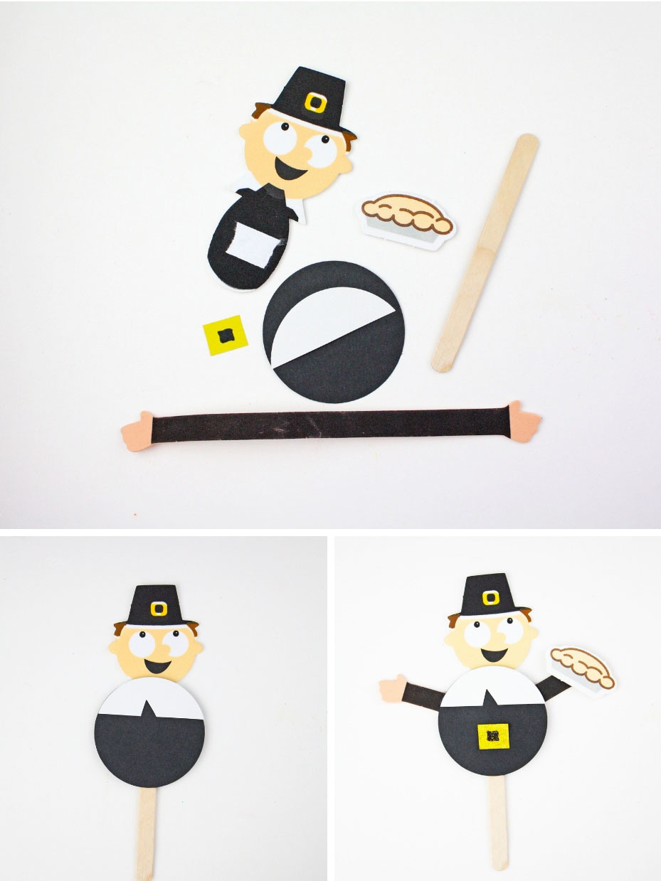 Pilgrim Popsicle Stick Puppet