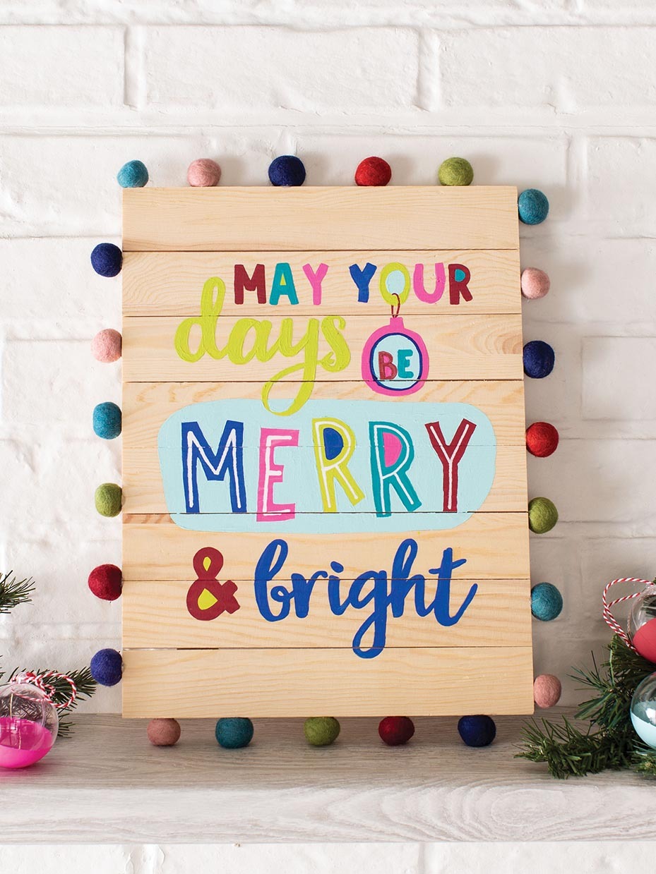 DIY Merry and Bright Sign