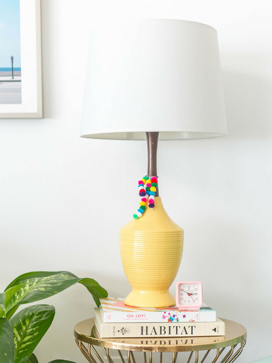 DIY Pom-Pom Table Lamp Tassels