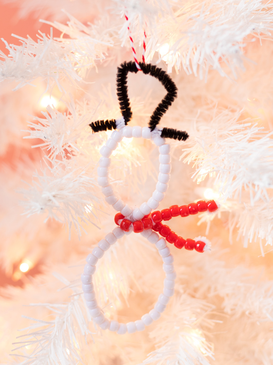 Snowman Pony Bead Ornament