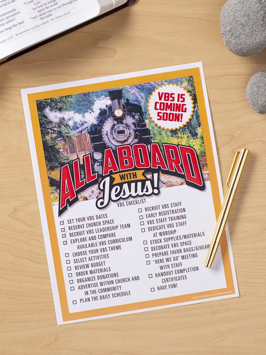Railroad VBS Checklist Printable