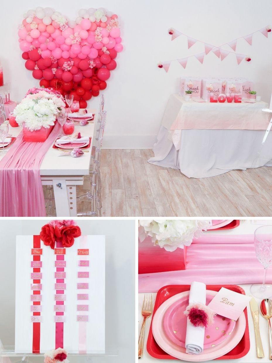 Red & Pink Ombre Wedding Ideas
