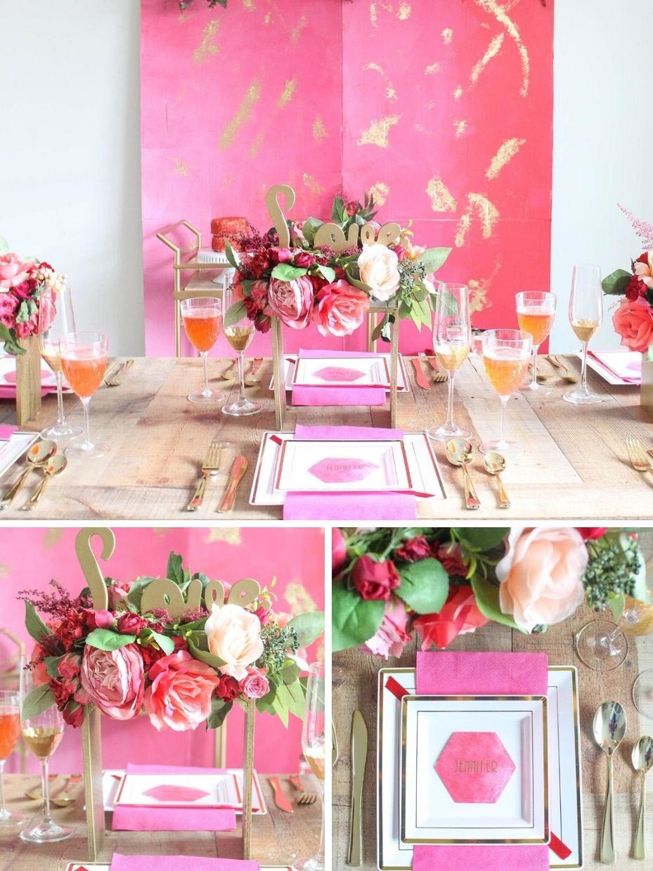 Red, Pink and Gold Wedding