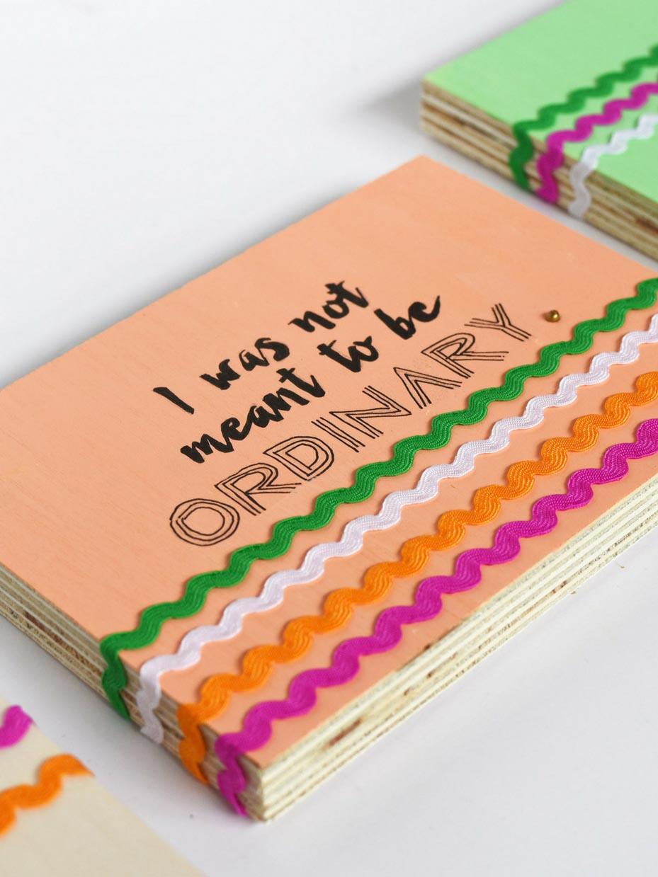 "I was not meant to be Ordinary" DIY Wooden Block