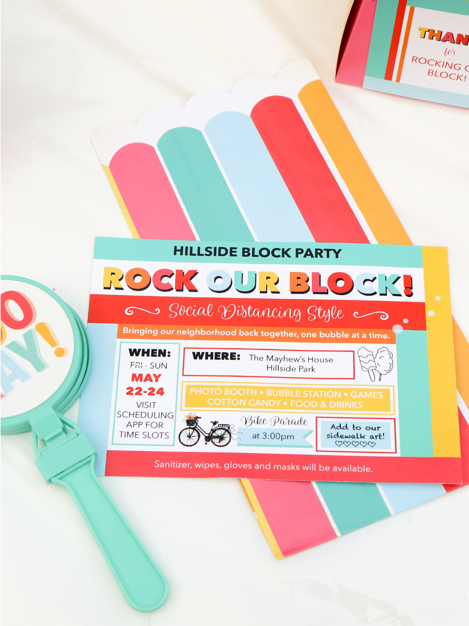 Rock the Block Party Invitation