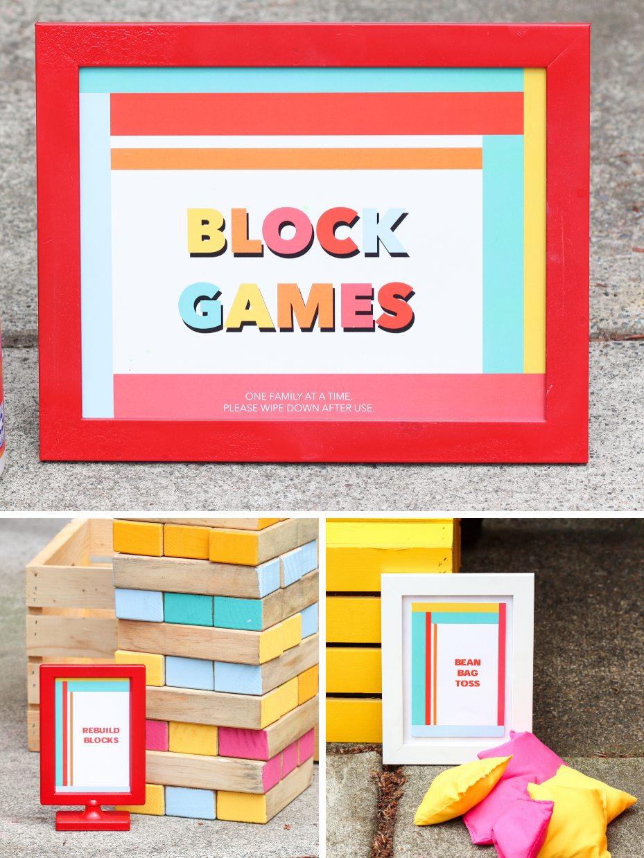 Outdoor Party Game Printable Signs