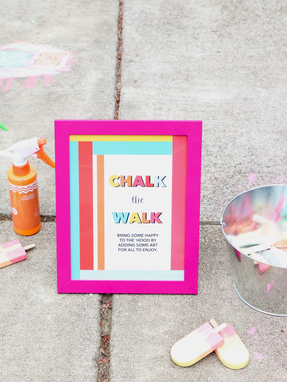 Chalk the Walk Printable Sign