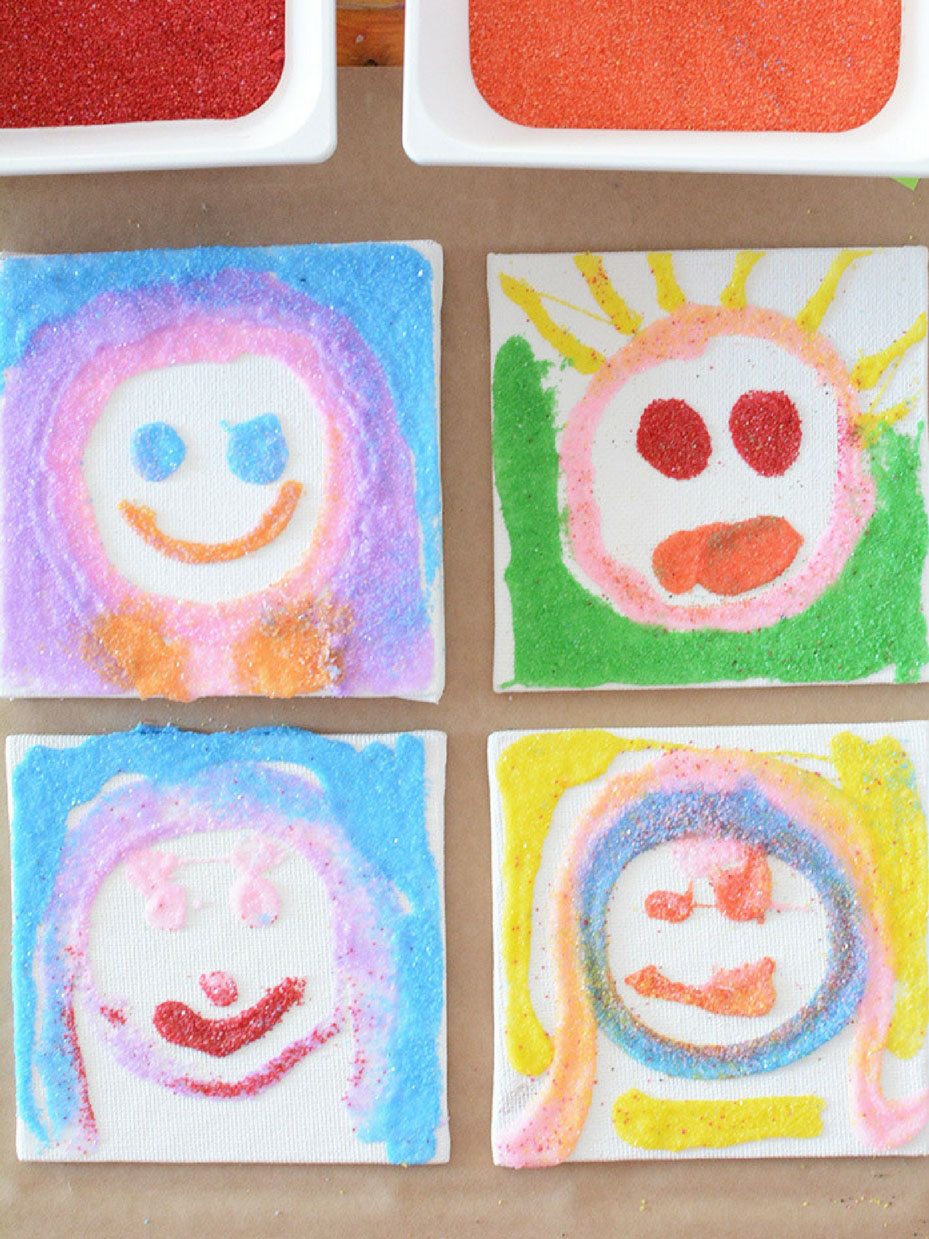 Sand Art Self Portraits