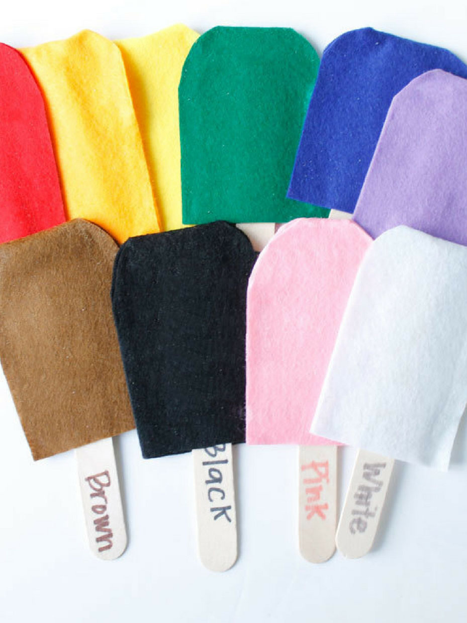 Felt Color Matching Popsicles