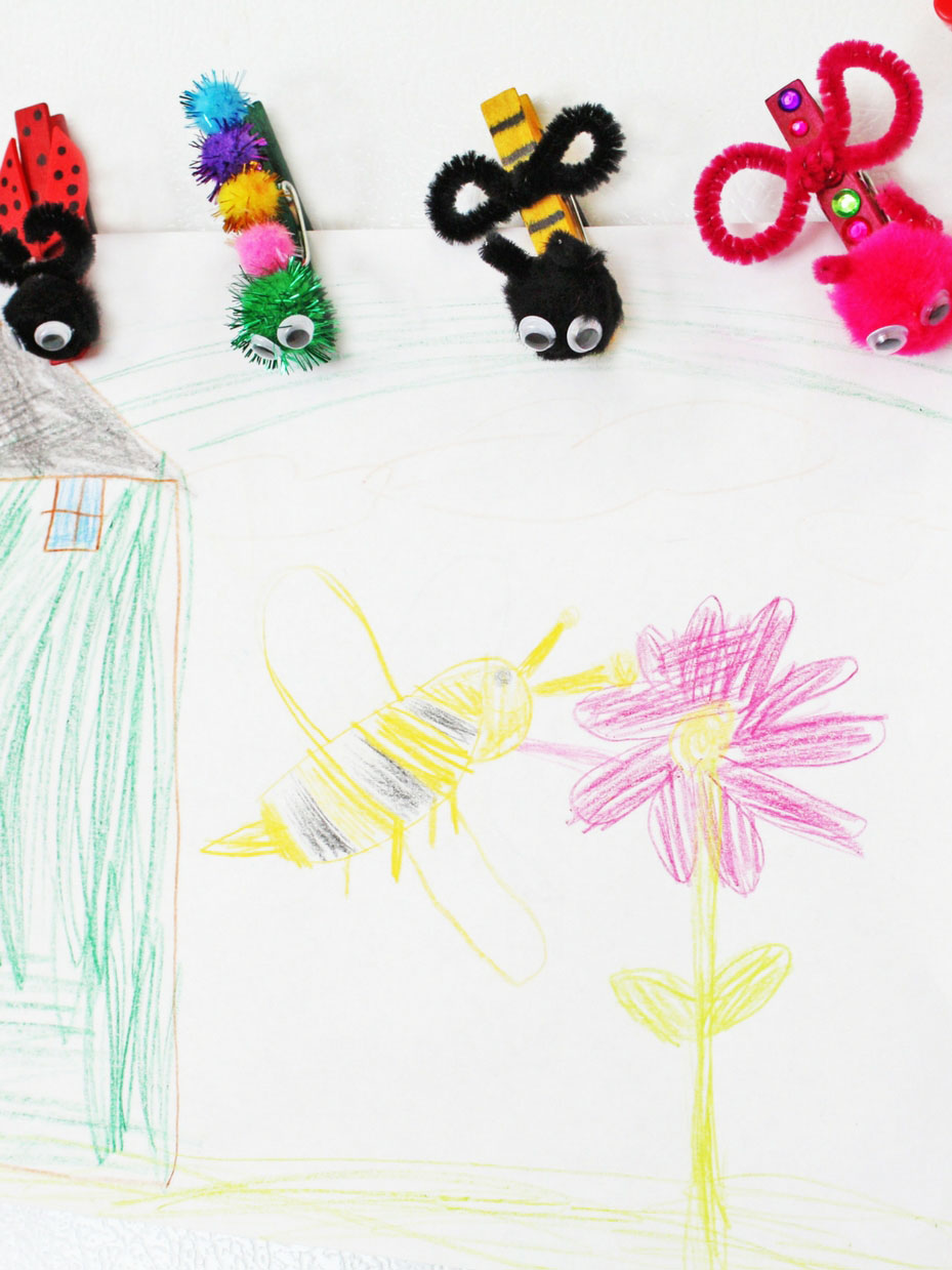 Spring Bug Clothespin Magnets