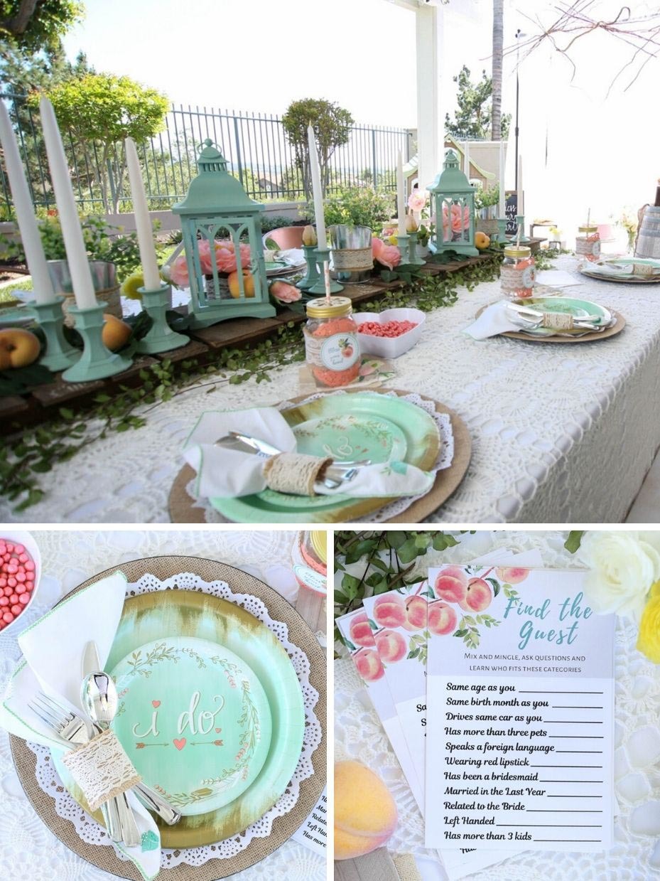 Southern Peach Themed Bridal Shower