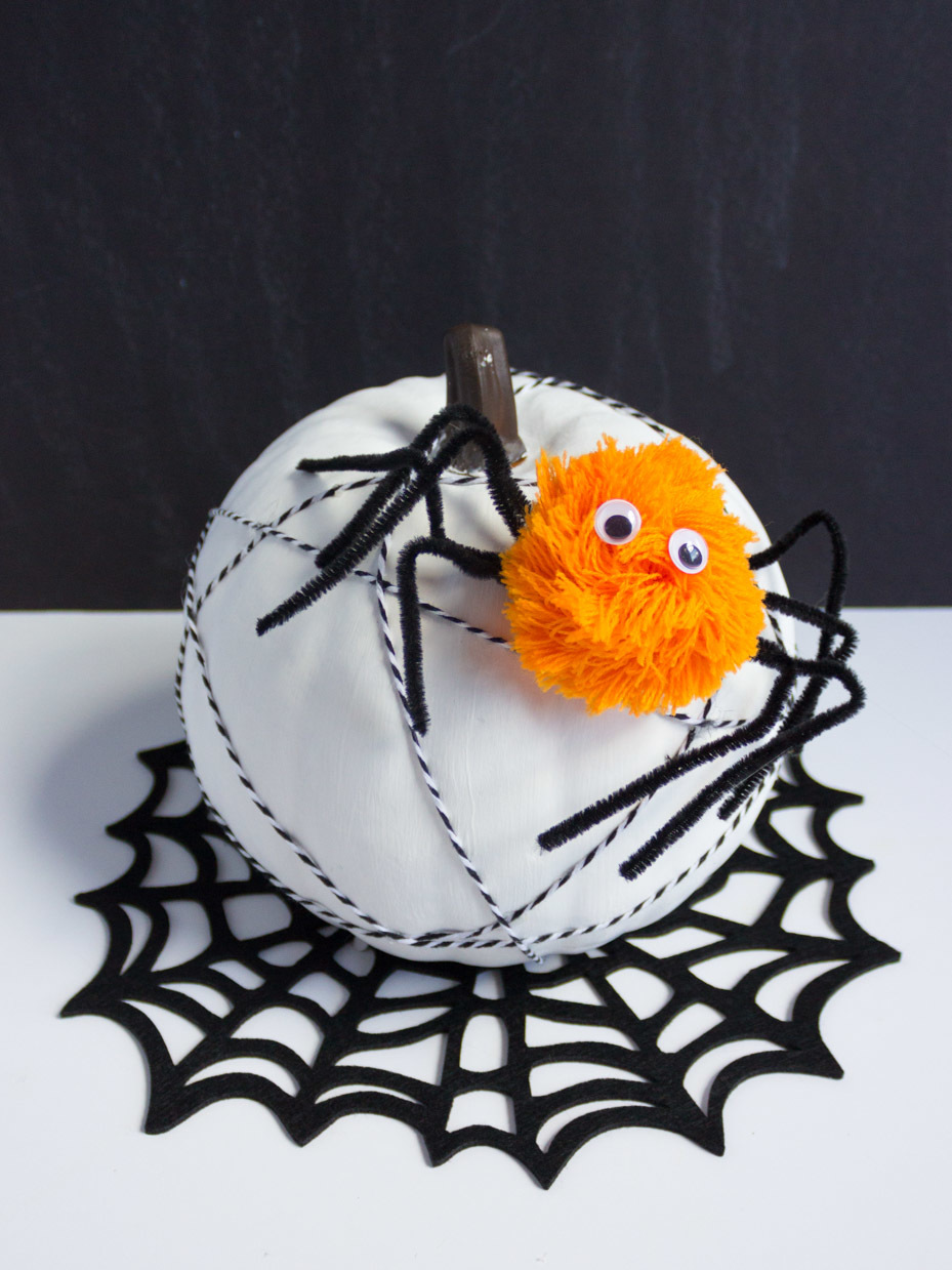 Add a Pom-Pom Spider and Web