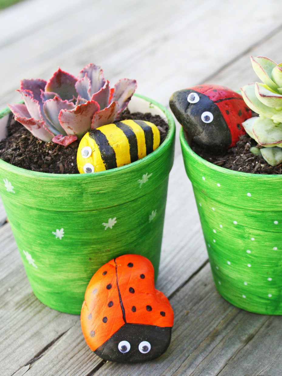 Washi Tape Flower Pot Spring Craft for Kids